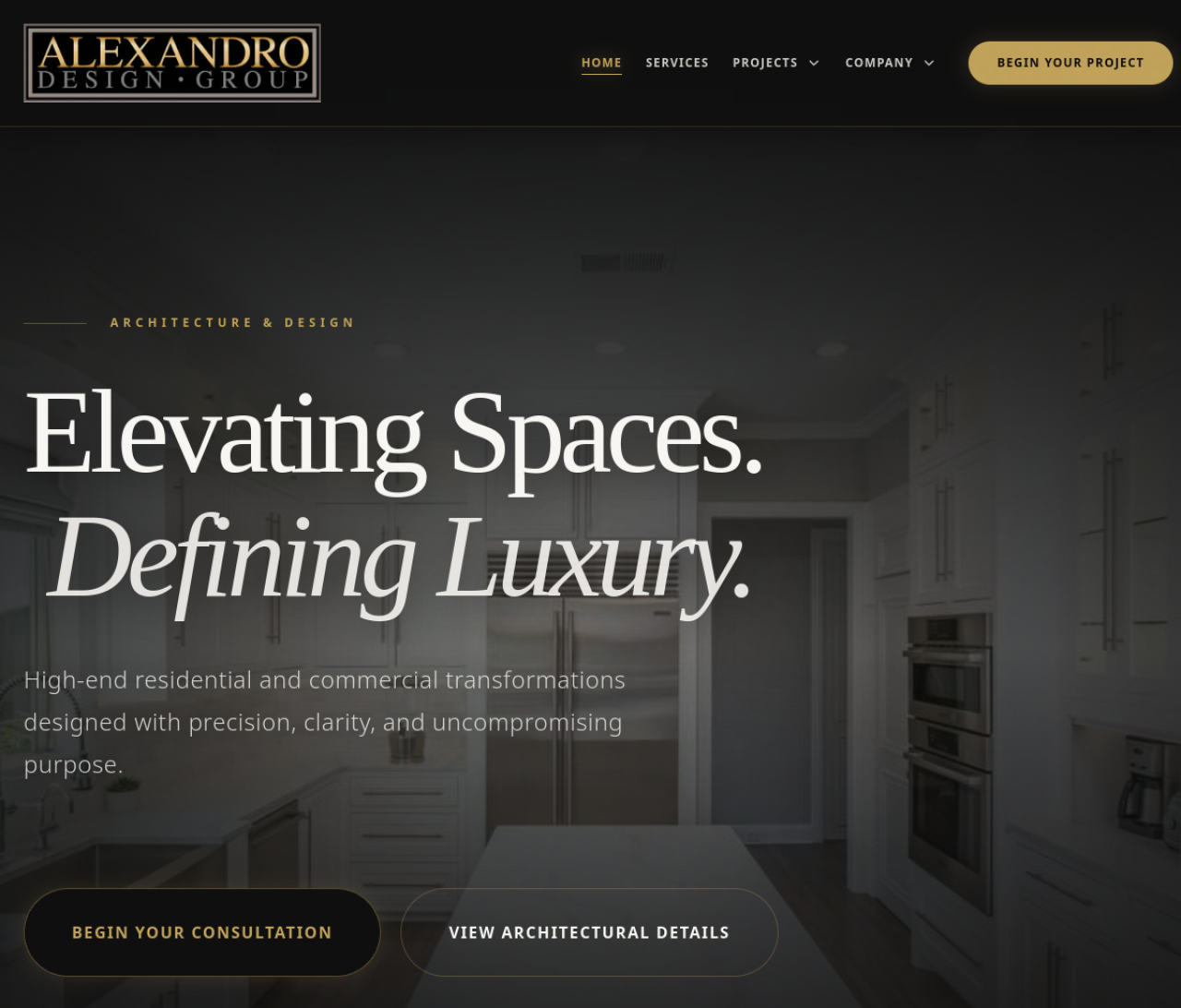 Alexandro Design Group website preview