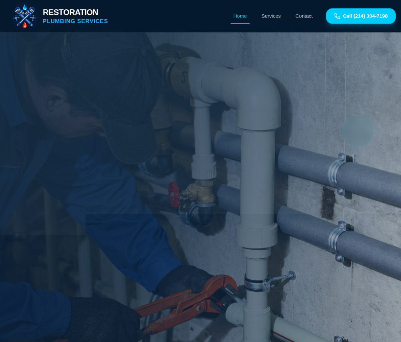 Restoration Plumbing Services DFW website preview