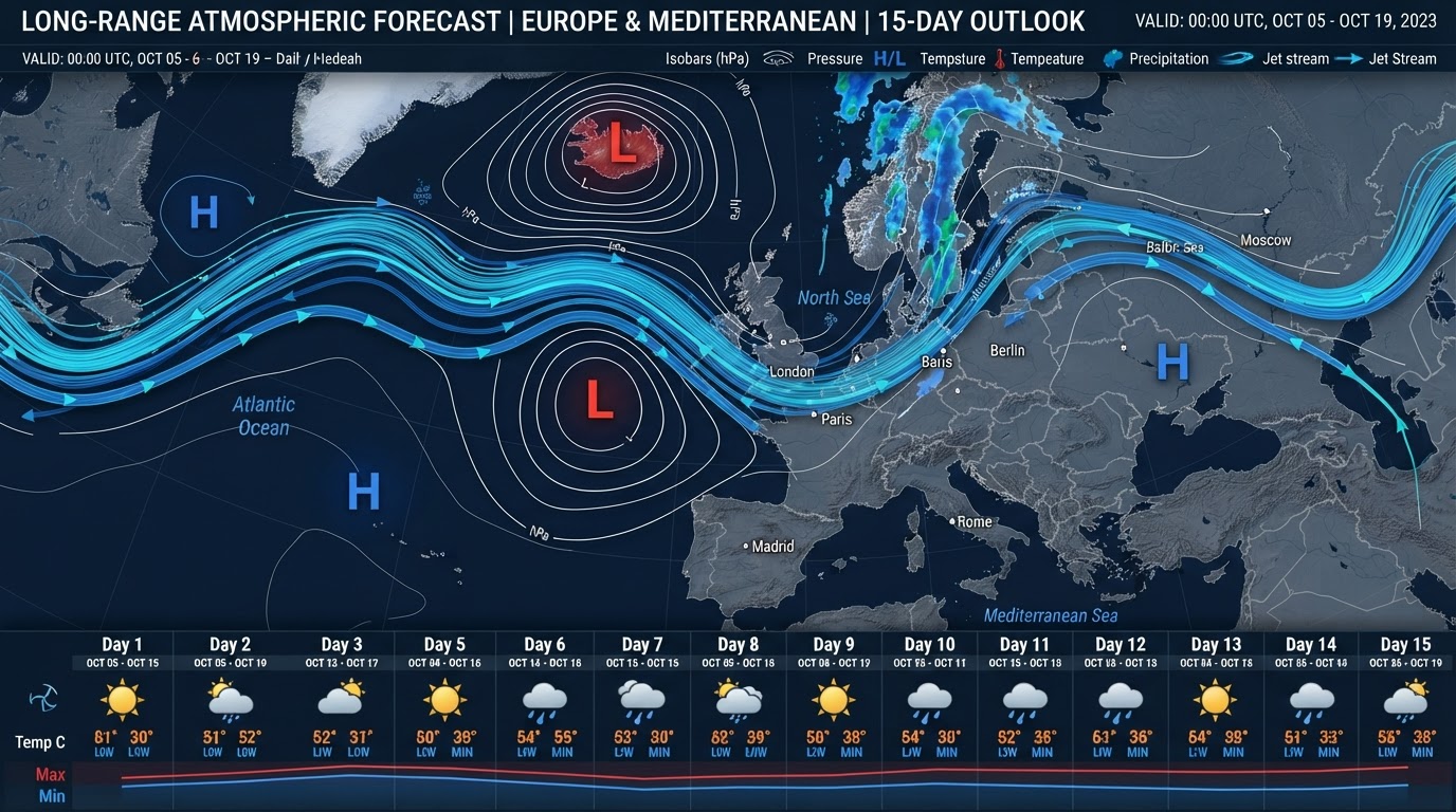 Previsioni meteorologiche a medio e lungo termine fino a 15-16 giorni