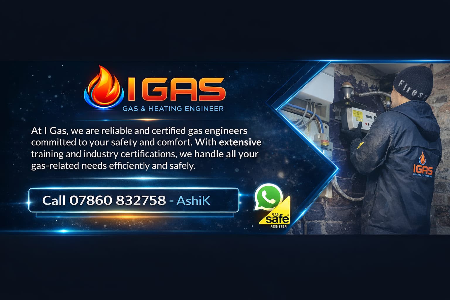 Ashik local gas engineer at iGas Oldham