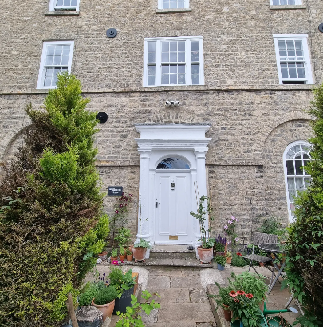 Wellington House Architectural Entrance and Box Sash Windows