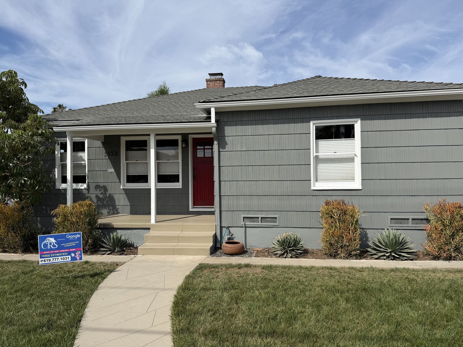 Siding renovation, finished front