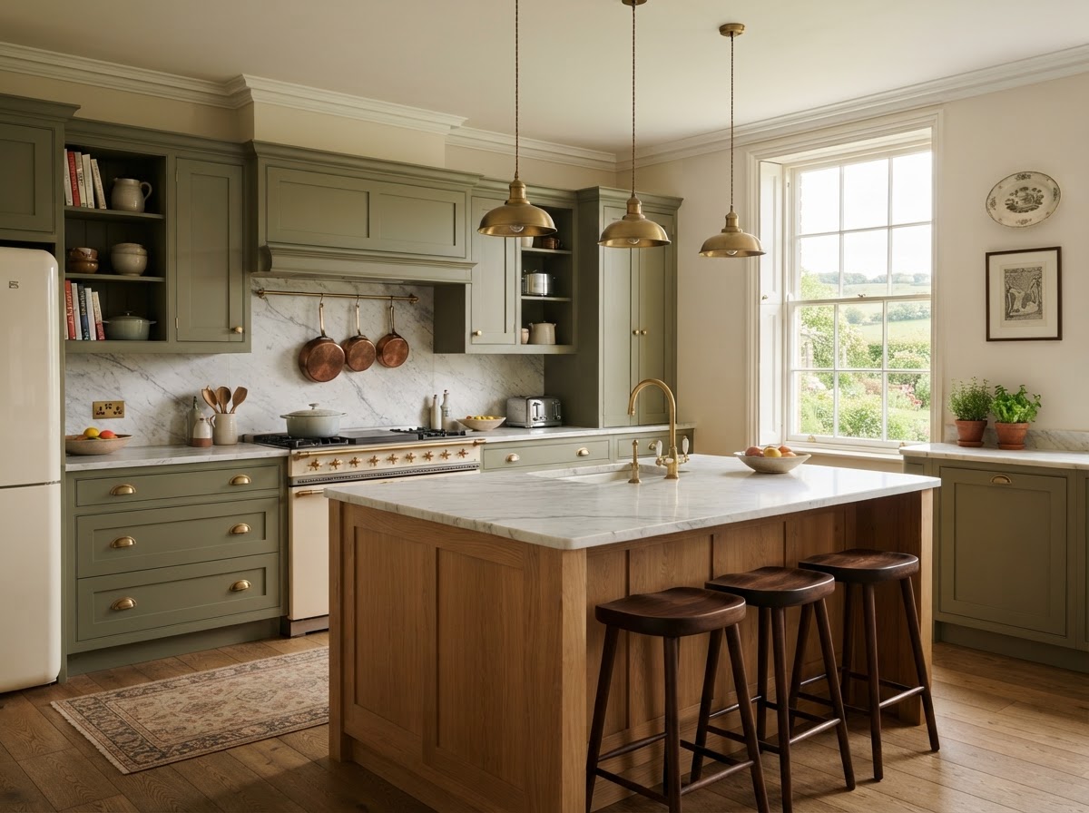 Classic painted shaker kitchen in Mid Sussex