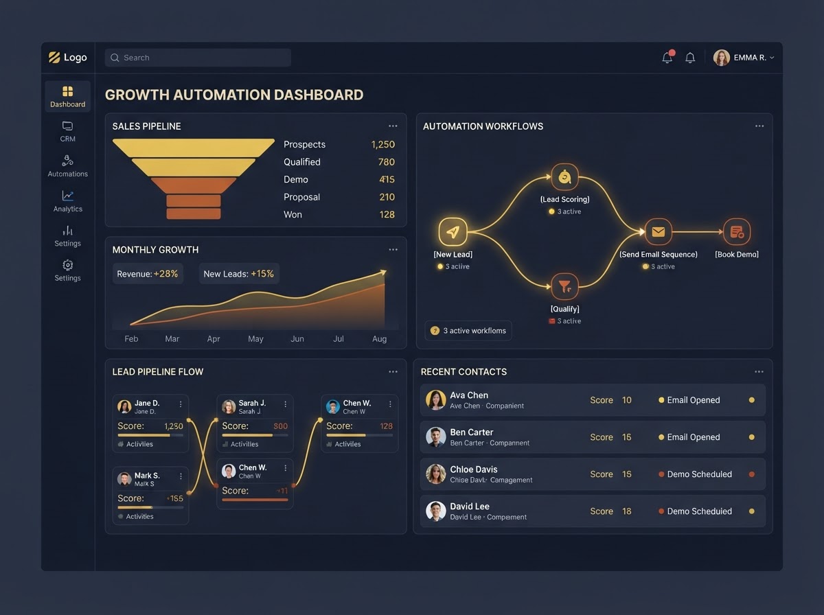 Lead Savage connected growth system — automation pipelines and lead funnels