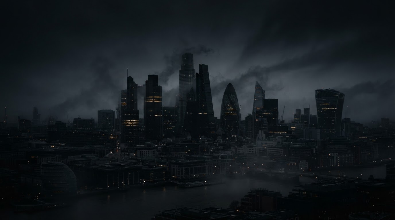 City skyline at night