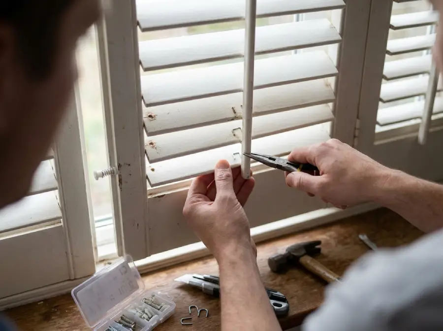 Louver & Tilt Rod Restoration with Tension Repair Pins