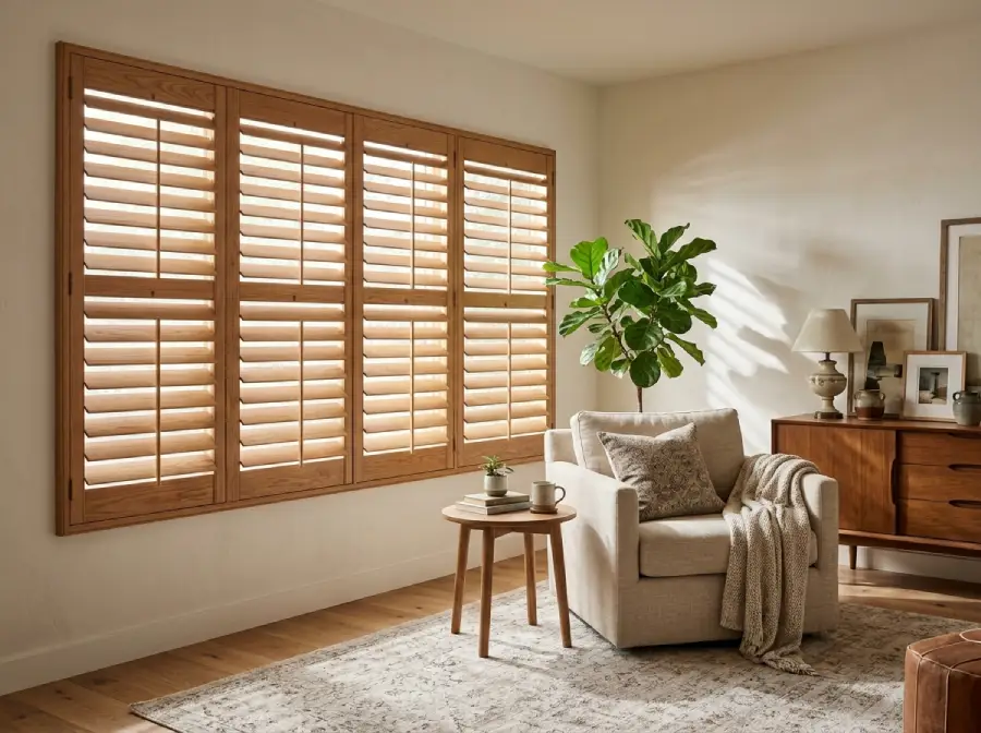 Completed Wood Shutter Repair — Restored Wooden Shutters