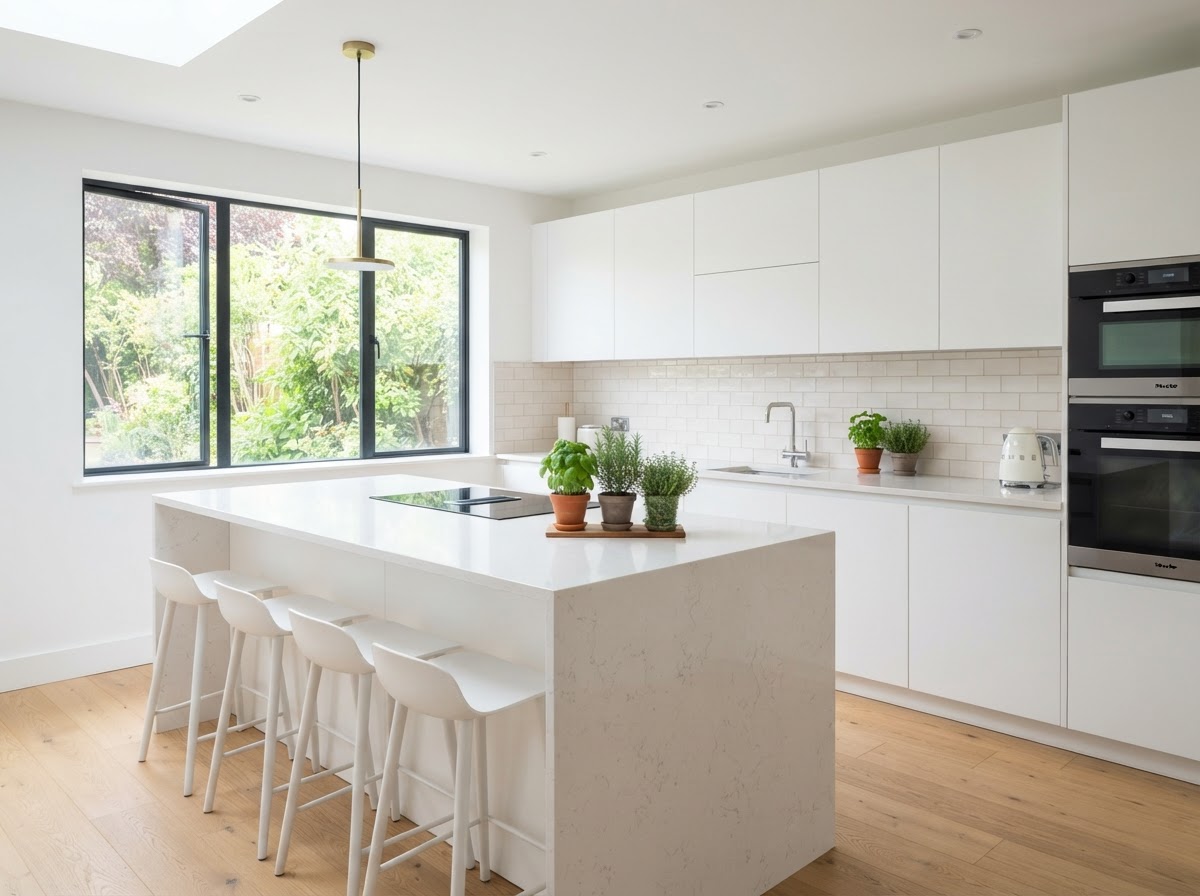 Clean, bright modern kitchen