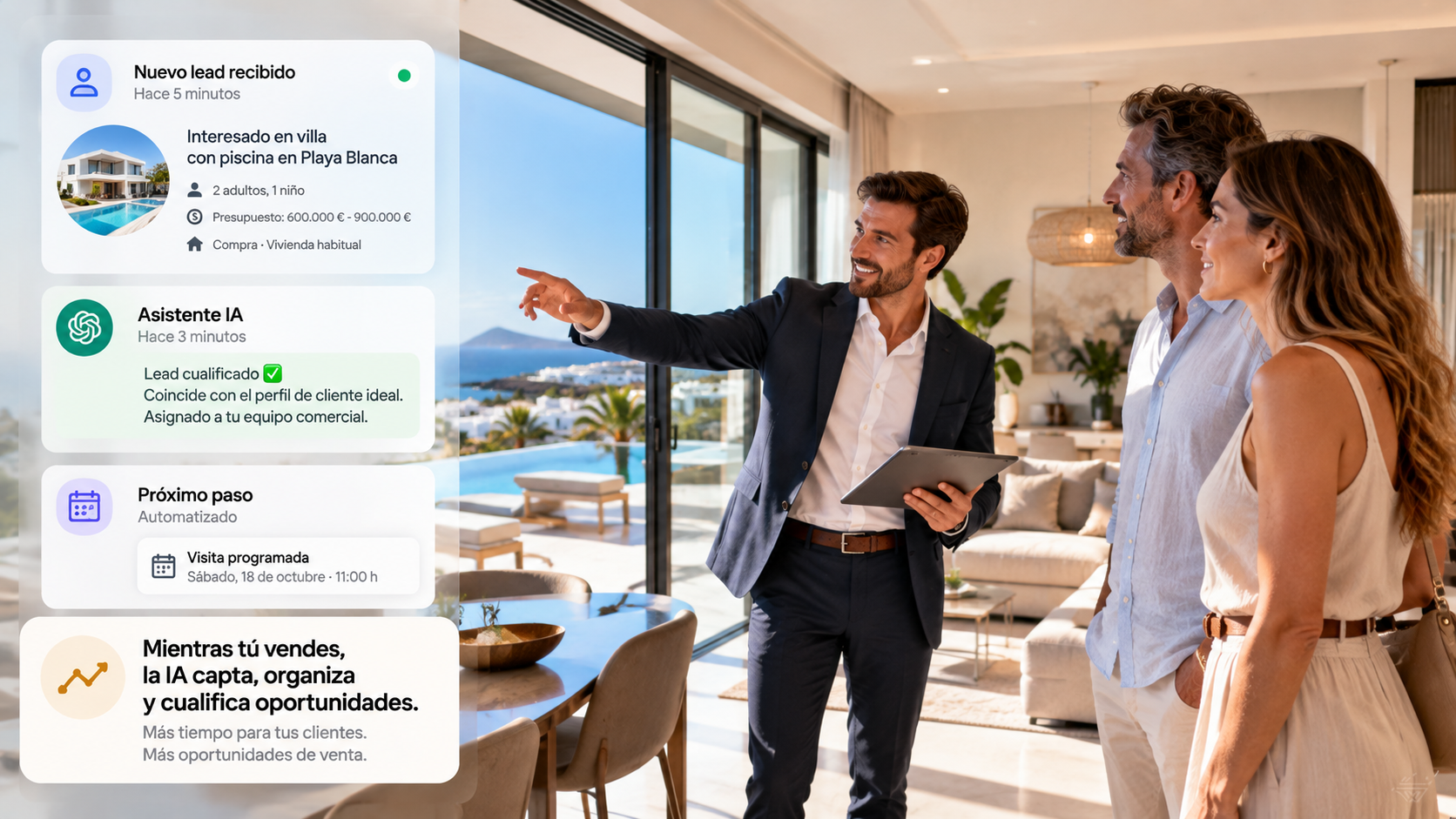 Inmobiliaria — Captación y cualificación de leads