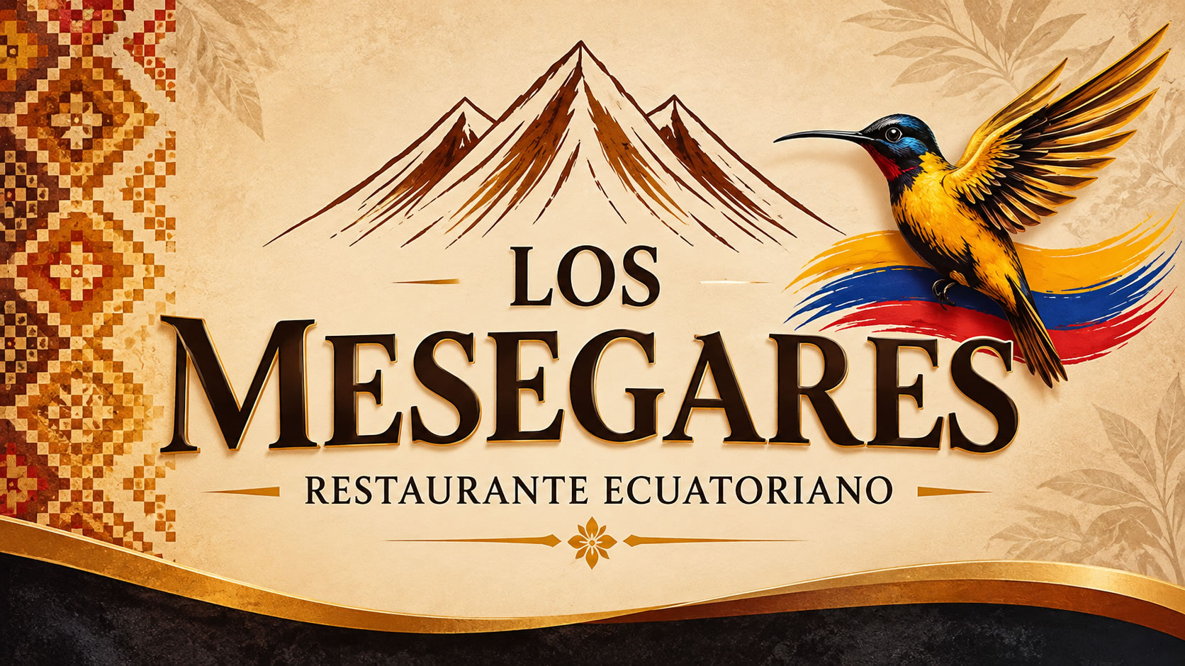 Los Mesegares — Restaurante Ecuatoriano, colibrí andino y montañas