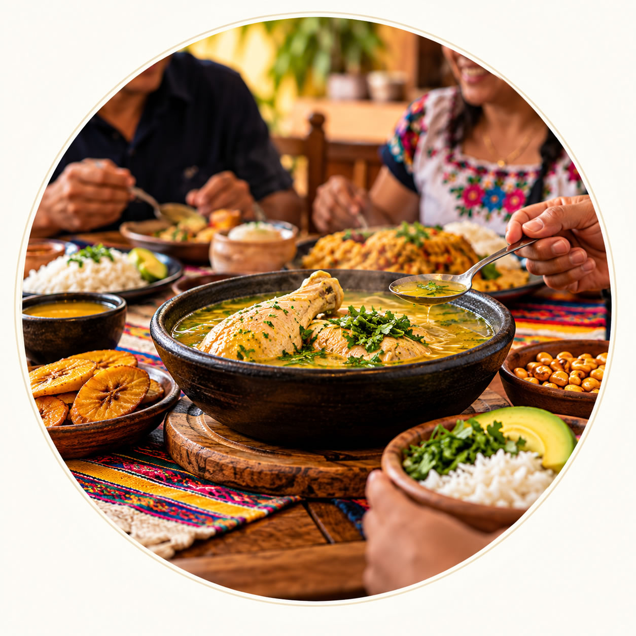 Sabor que te hace sentir en casa — comida familiar ecuatoriana tradicional