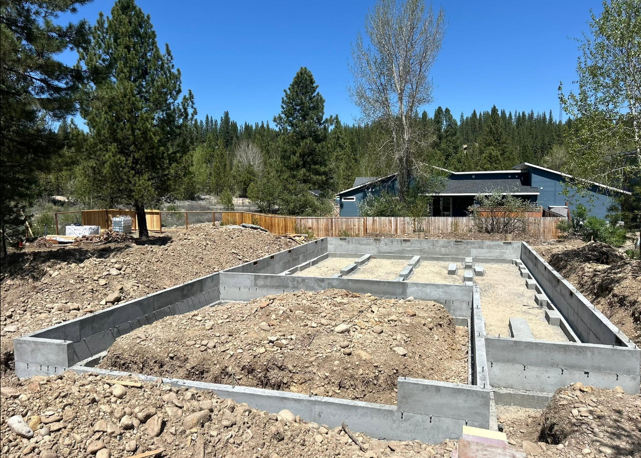 Concrete foundation construction