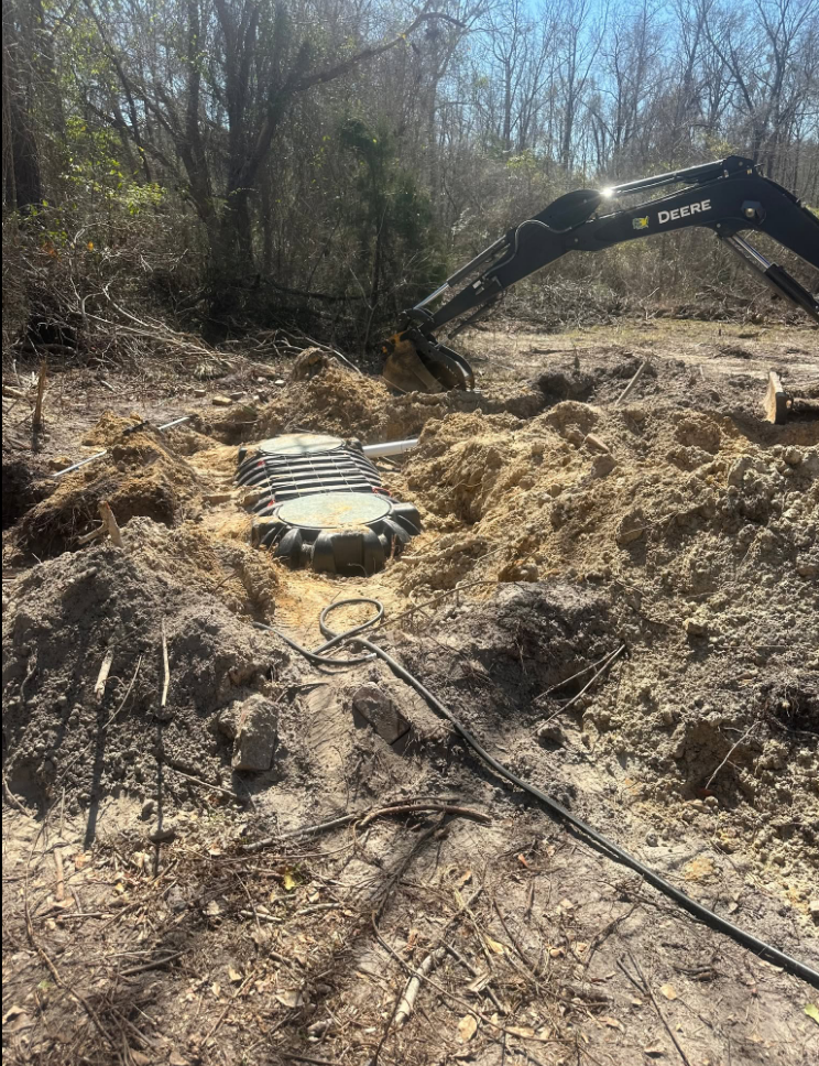 Septic system installation background