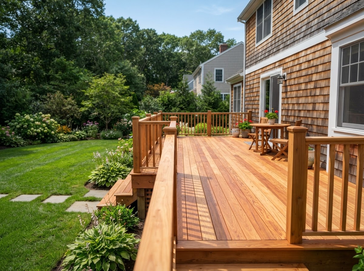 Wood deck cleaning and restoration