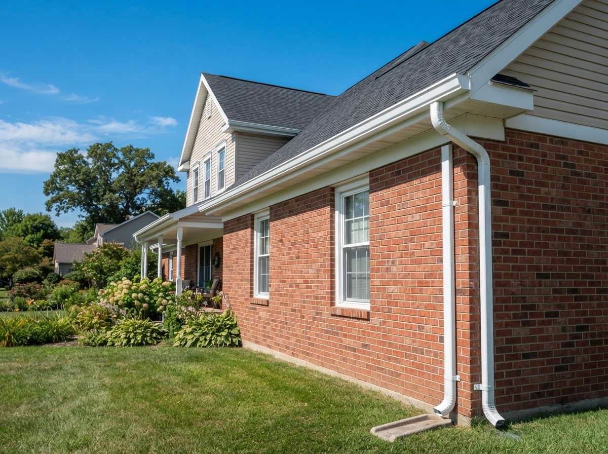 Gutter cleaning and brightening