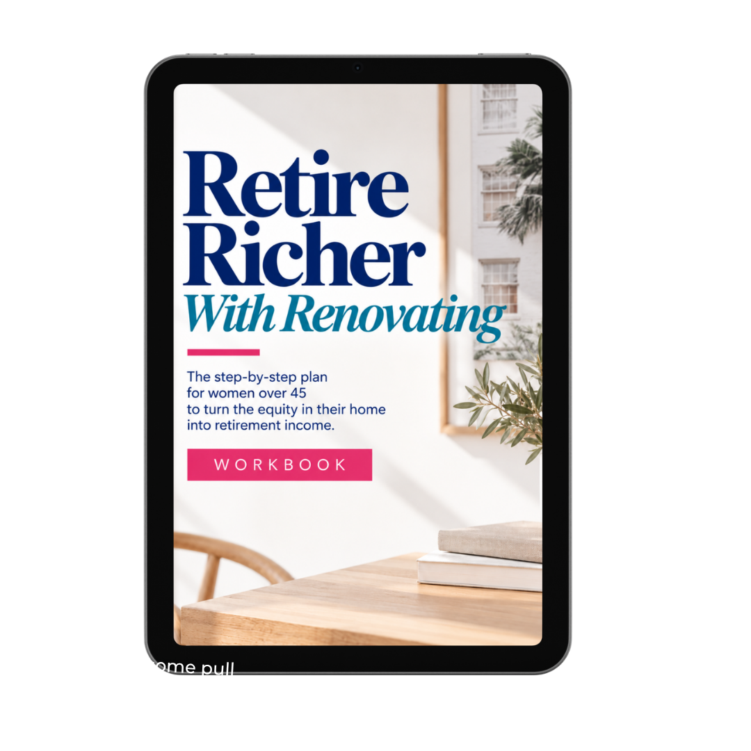 The Retire Richer With Renovating digital workbook on a tablet