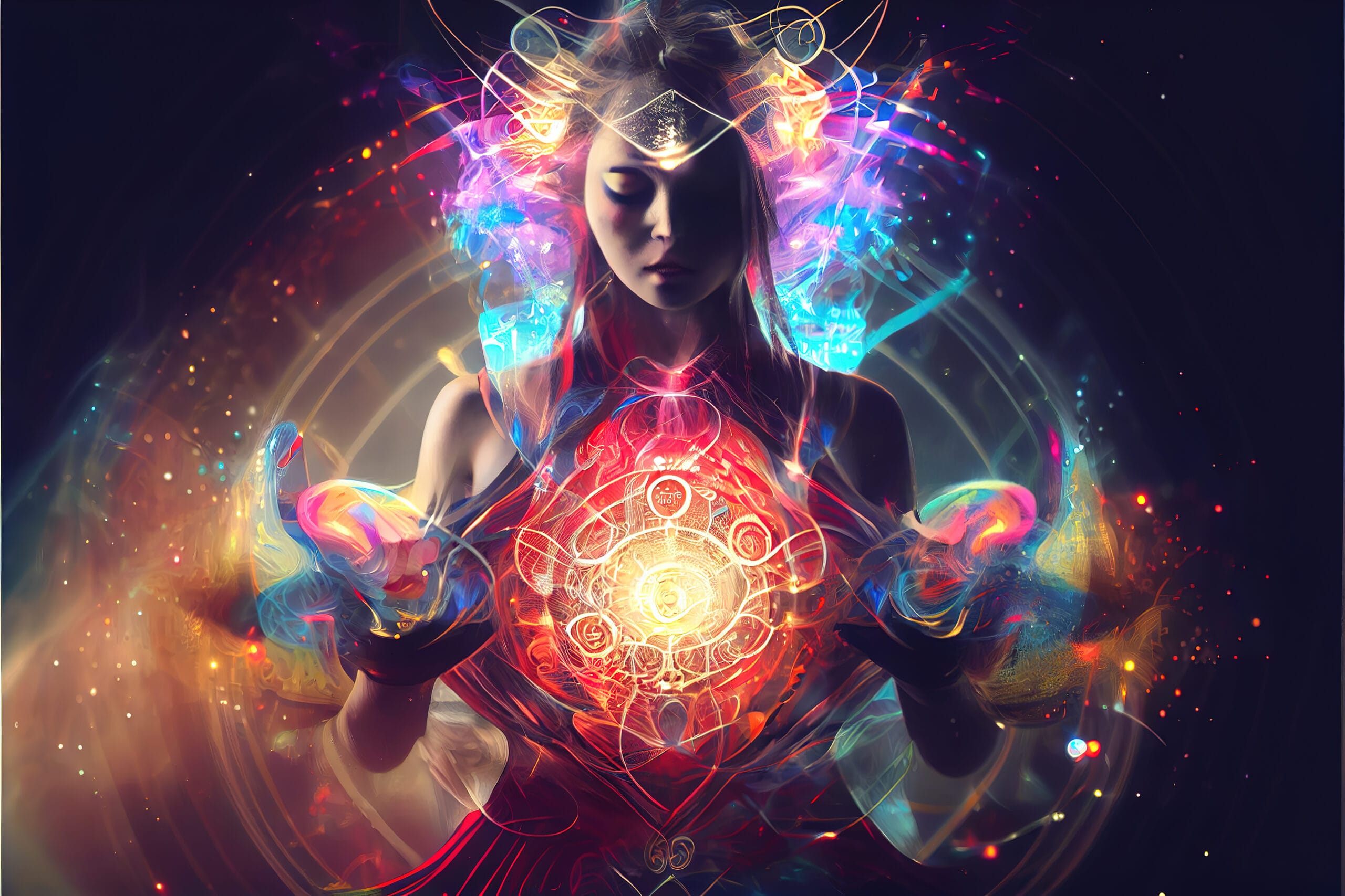 Psychedelic Woman Healing Universe