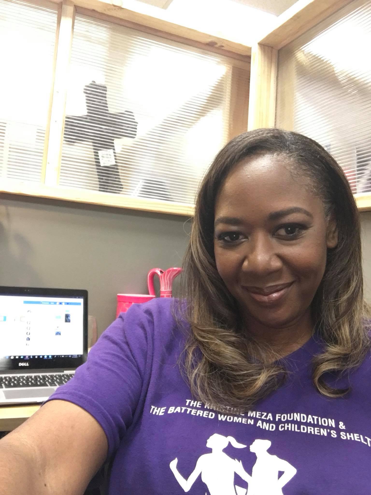 Hi Ya Friends! Gwendolen Wilder with Kristine Meza Foundation domestic violence advocacy and cross