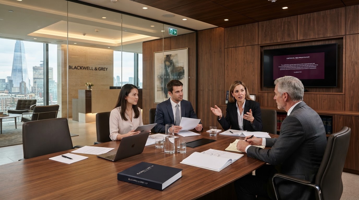 Architectural legal office conference and intake space