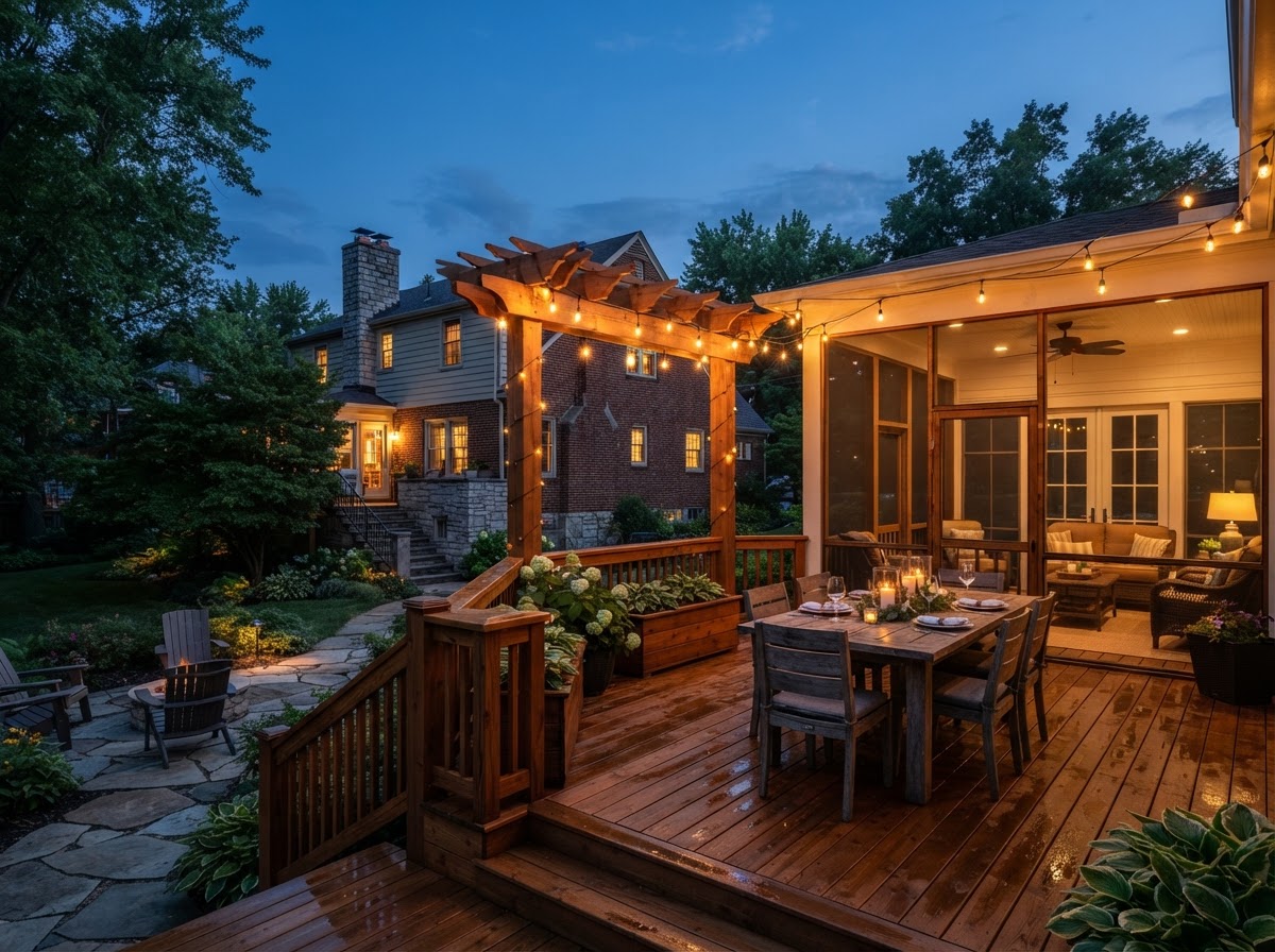 Custom Multi-Tier Backyard Deck