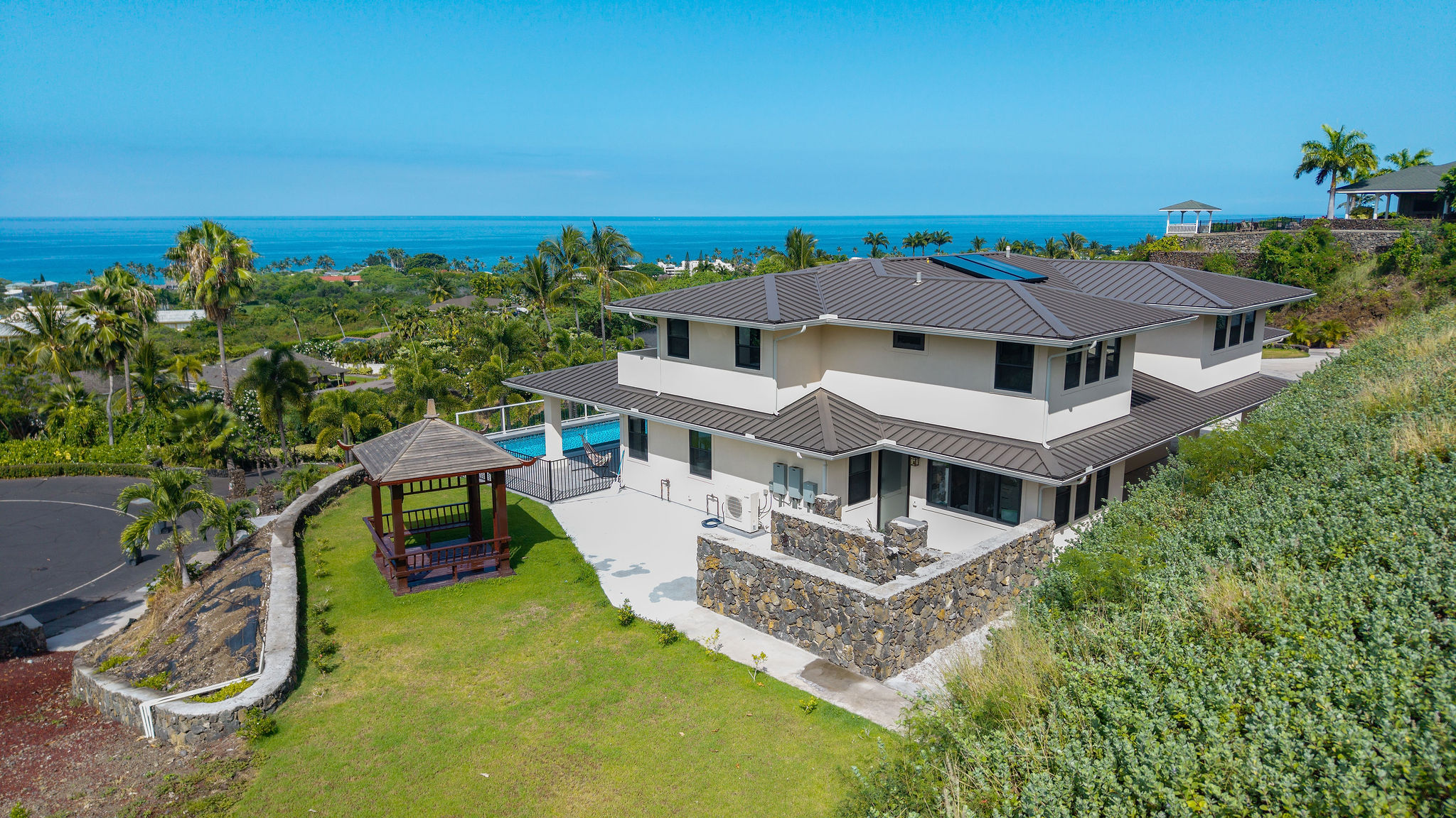 Aerial View over 1.02 Acre Estate