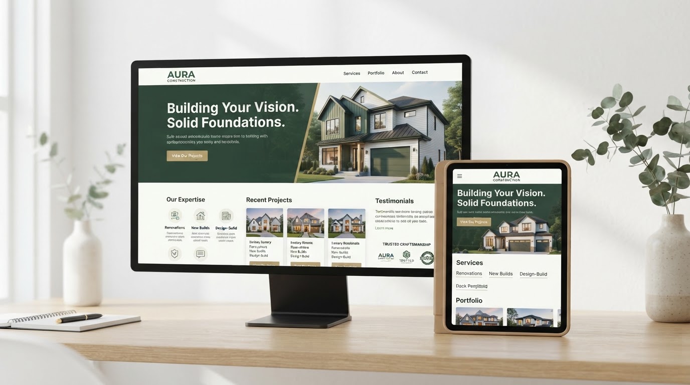 Modern, mobile-friendly service business website designed by Awesome Web Pros