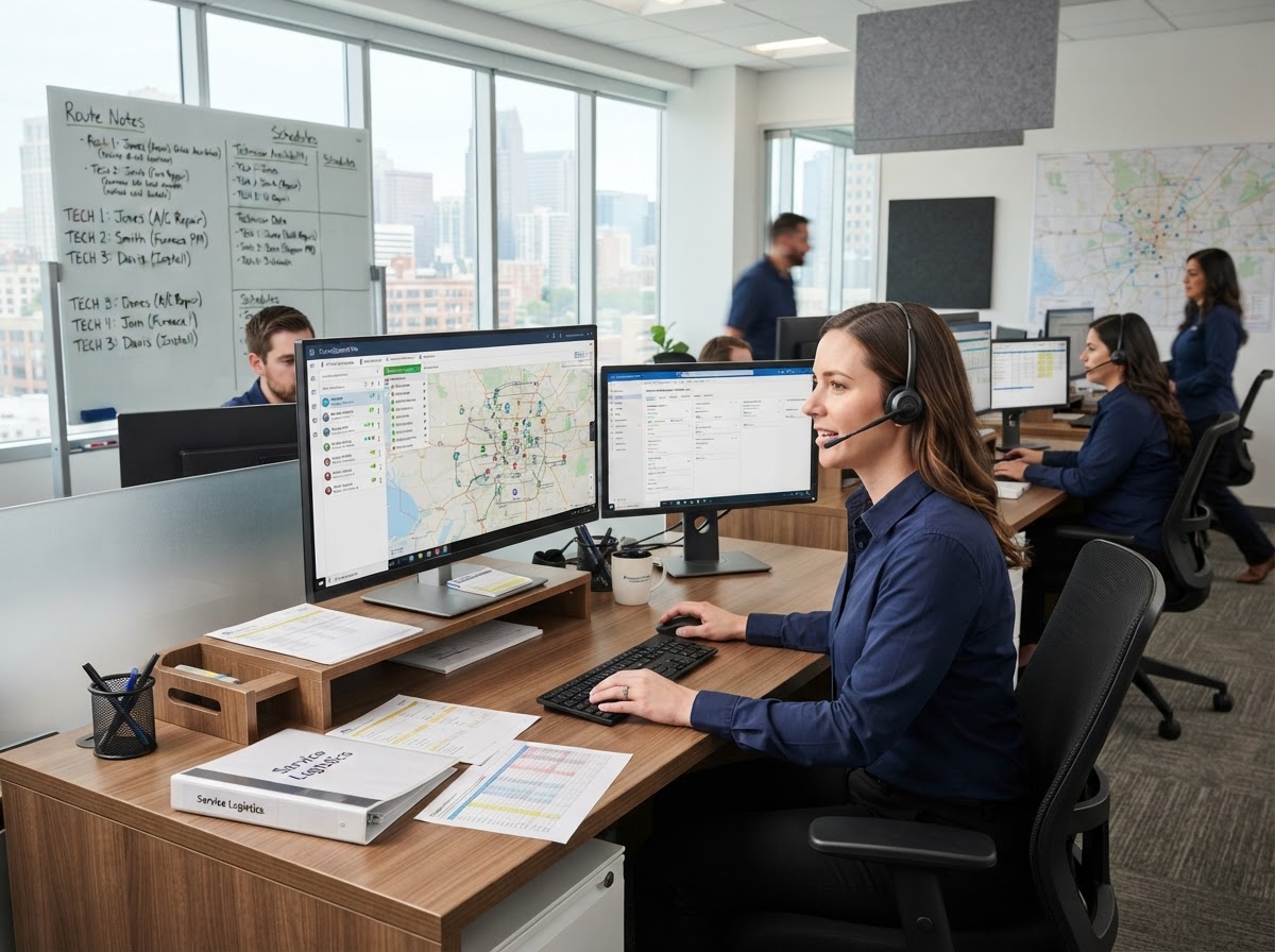 HVAC service business office