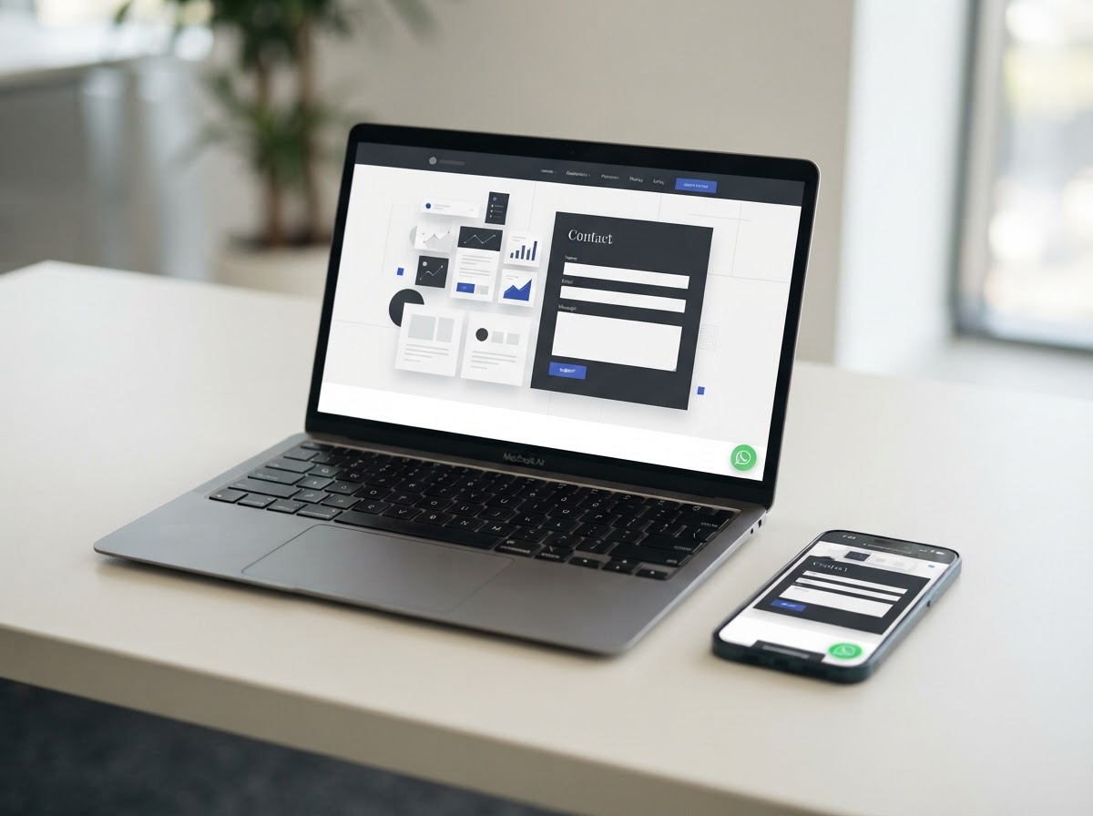 Sitio web profesional e inteligente con formularios y botón de WhatsApp
