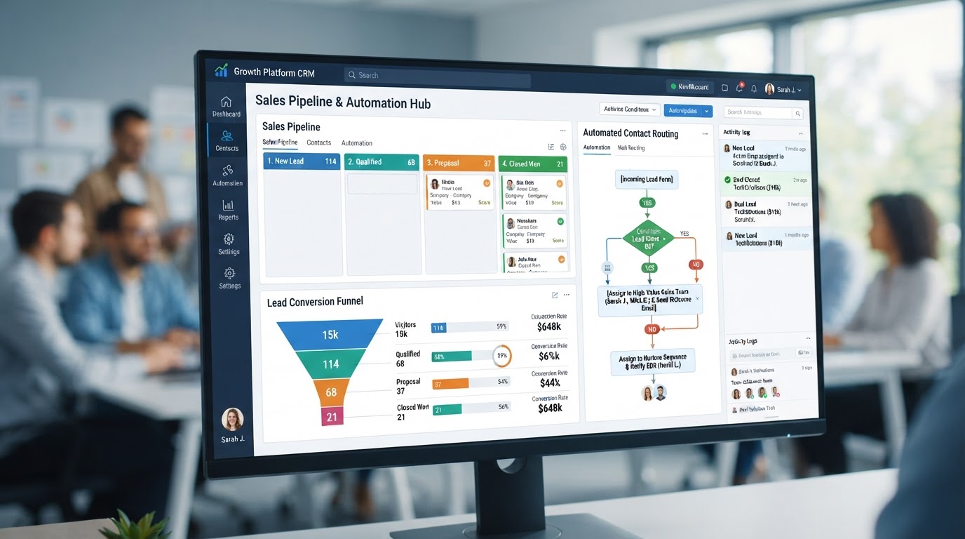 Valenze Digital CRM Pipeline Workflow and Contact Automation