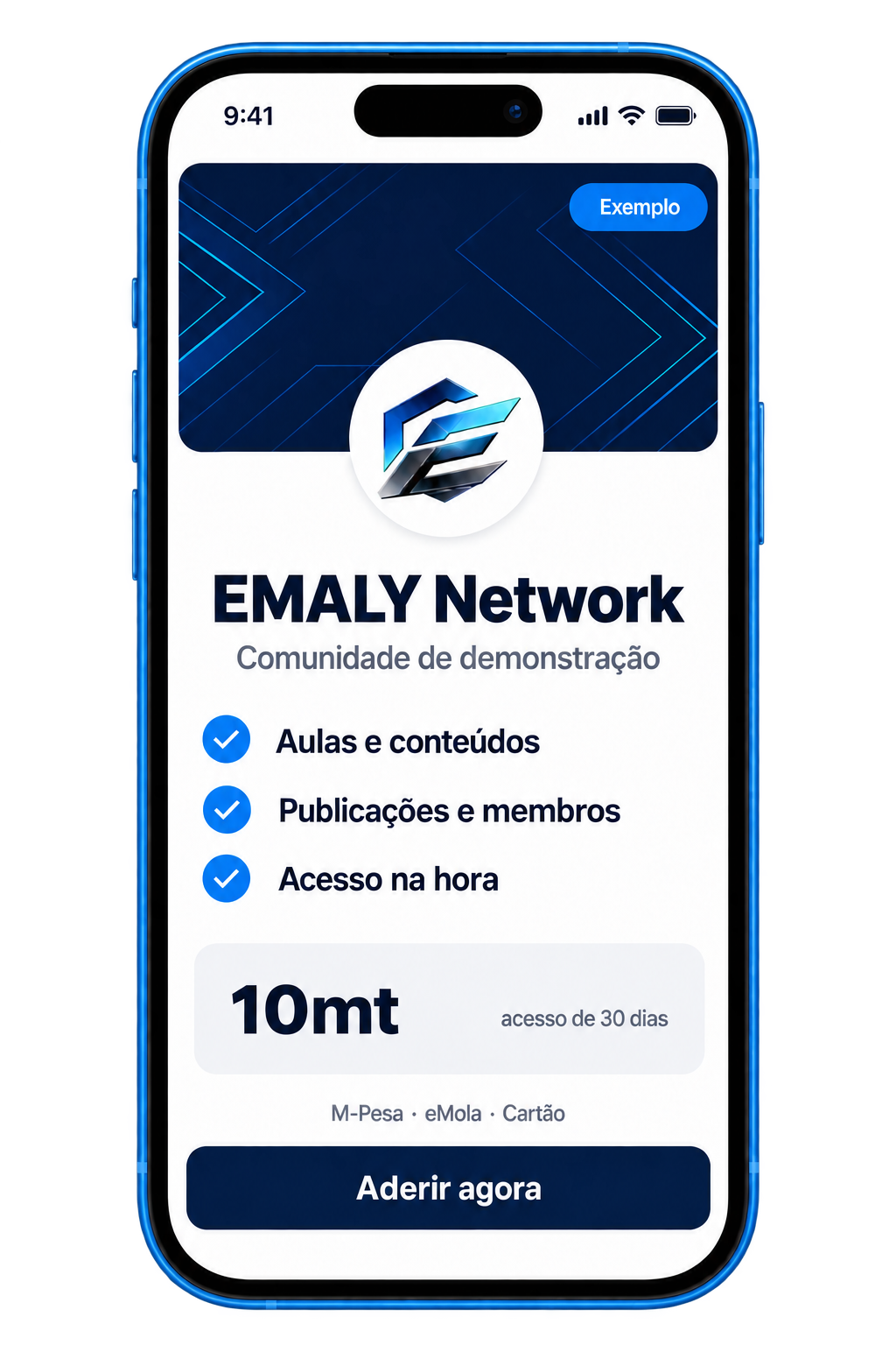 EMALY Network - Comunidade de demonstração