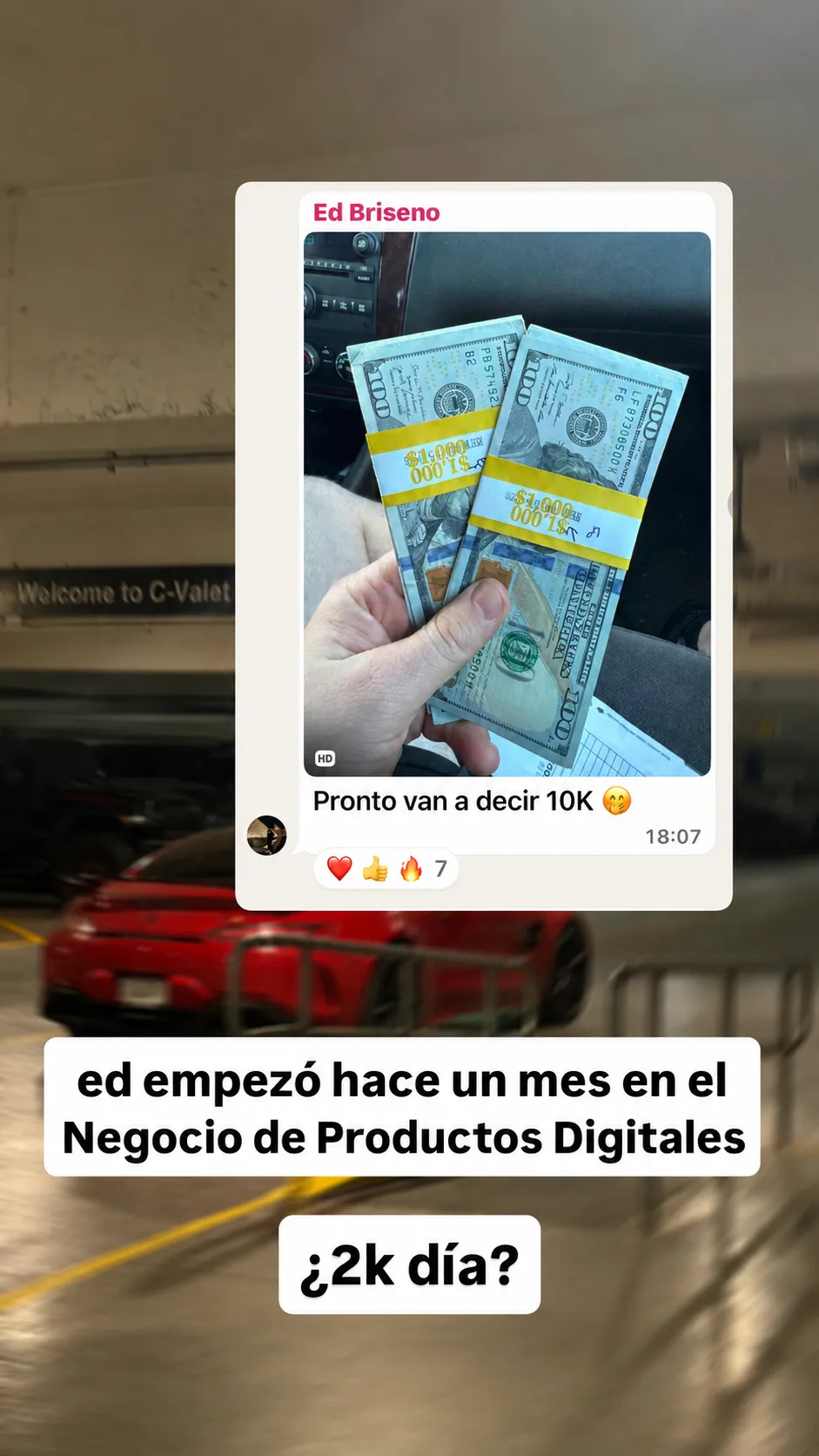 Ed empezó hace un mes en el negocio de productos digitales