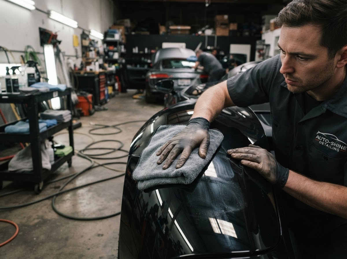 Leveling en uitwerken van ceramic coating op autolak in Zeewolde