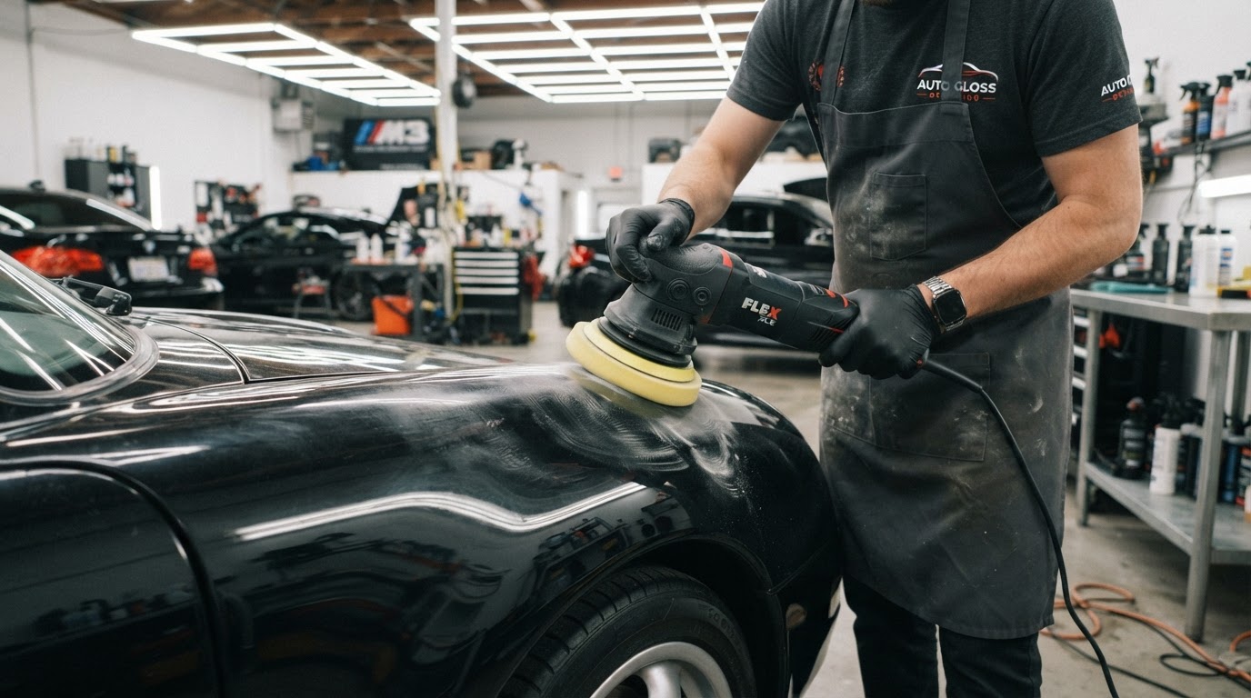 Autolak tijdens Paint Correction bij Lux Car Detailing in Zeewolde