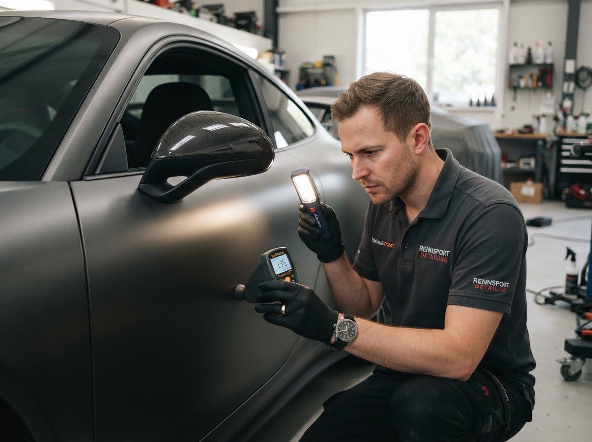 Lakinspectie met inspectielicht tijdens Paint Correction in Zeewolde