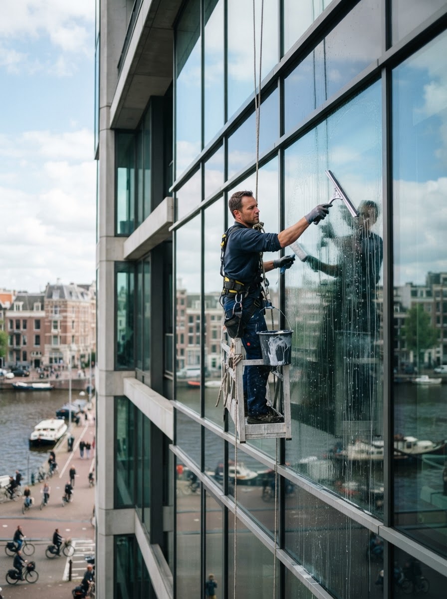 Glasbewassing — professionele reiniging door LD Multiclean Service