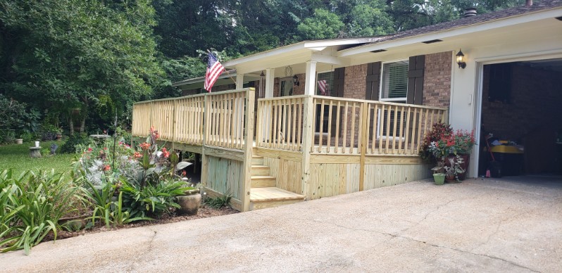 Raised Front Porch Deck - Protech Decks, Clyde Hilliker