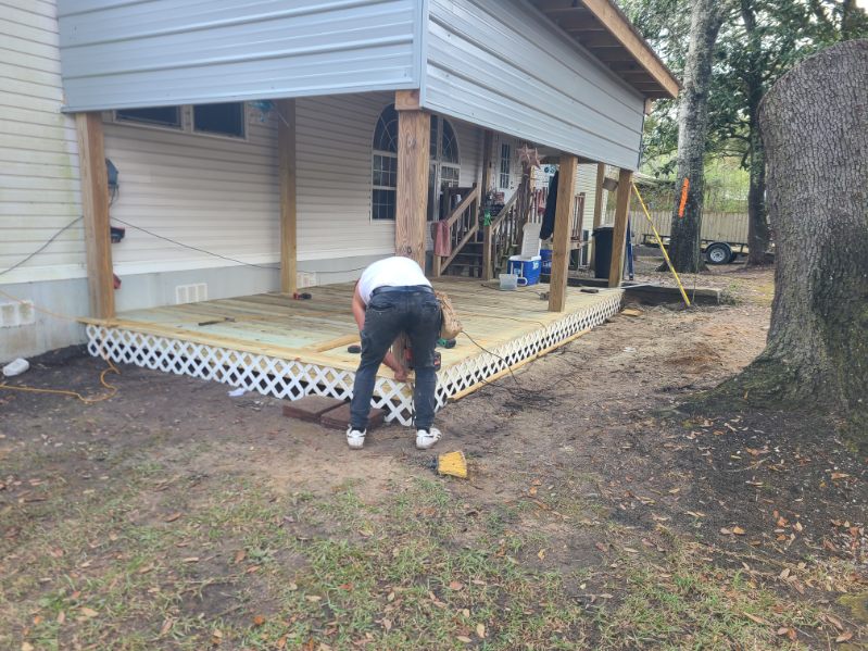 Deck Skirting & Solid Post Anchoring On Site by Protech Decks in Coden / Bayou Shores