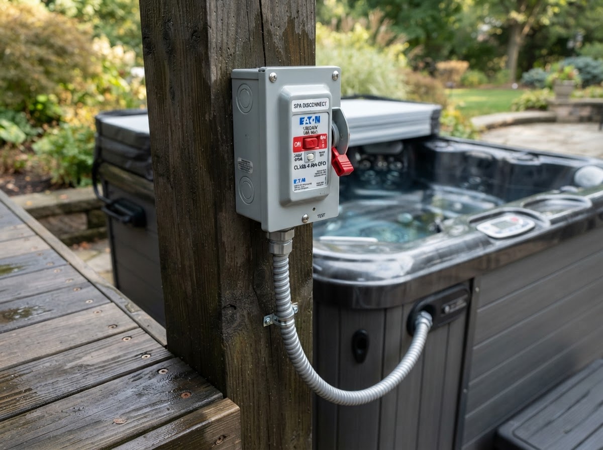 Dedicated 240V hot tub GFCI disconnect circuit in Lexington, SC
