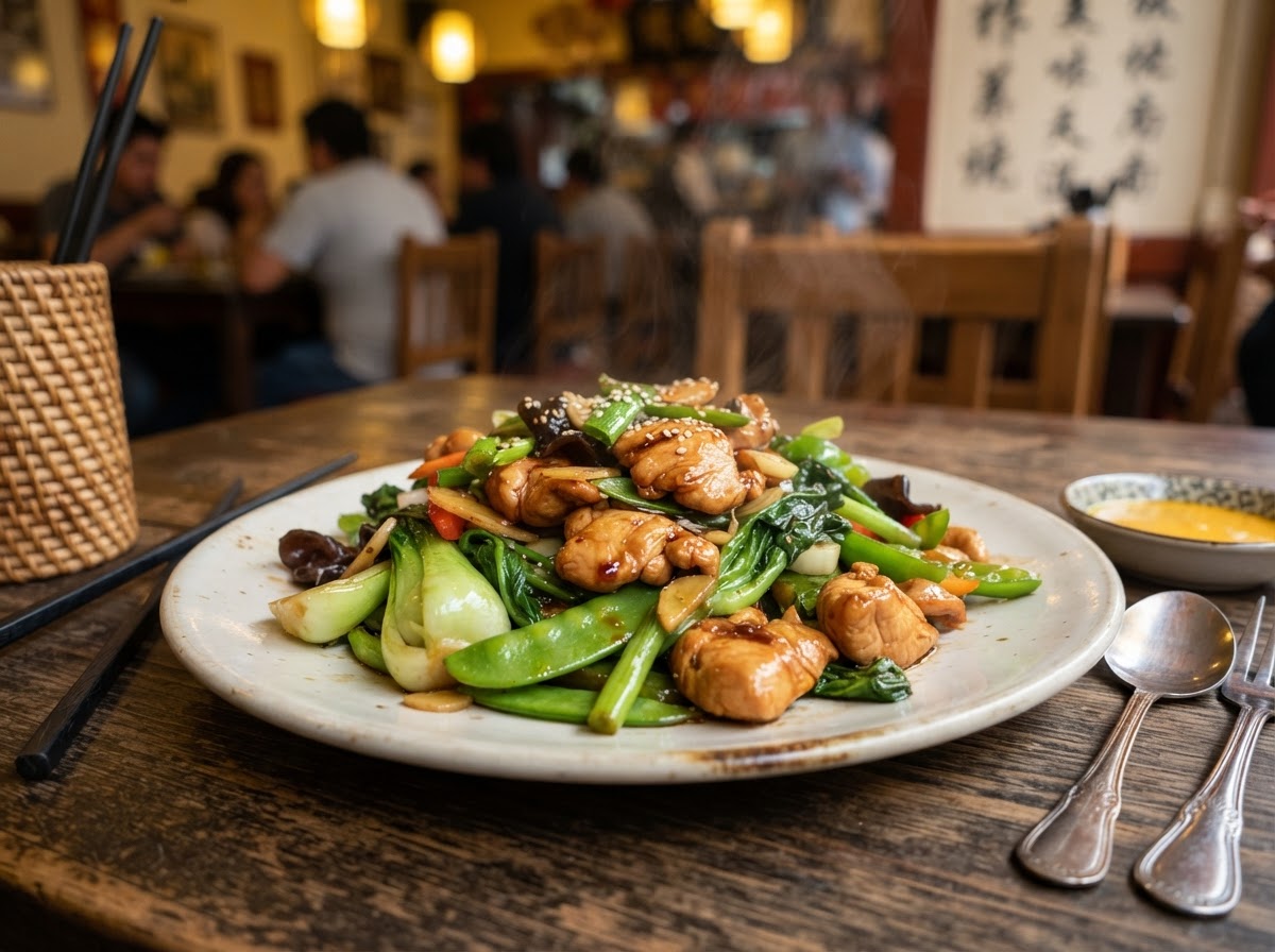 Pollo (c/verduras chinas)
