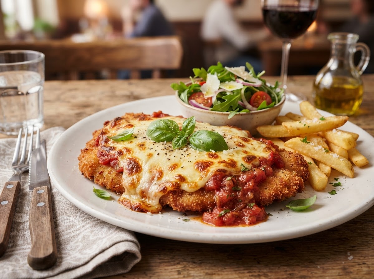 Escalope a la napolitana de ternera o pollo
