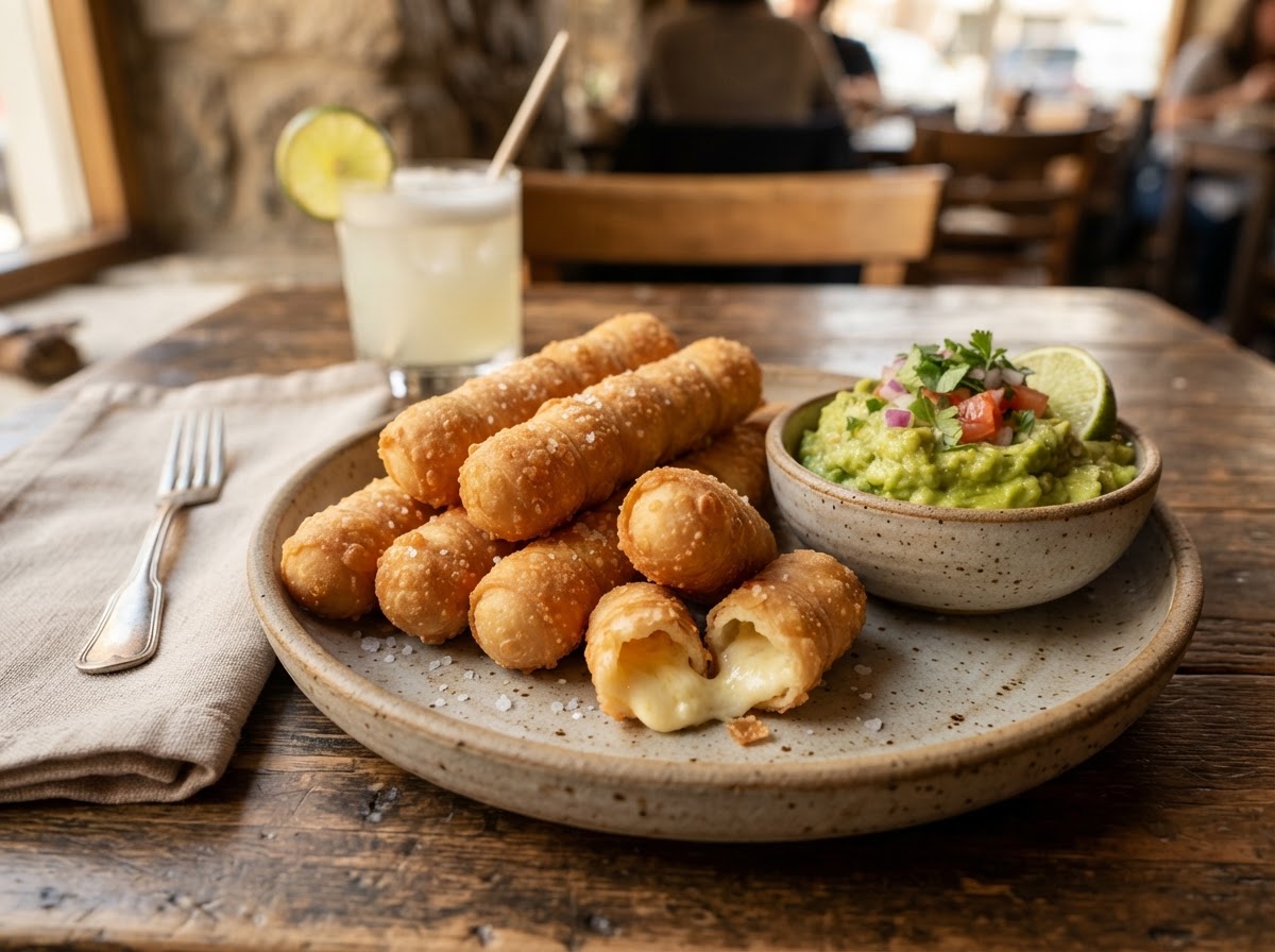 Tequeños de queso fresco c/ guacamole
