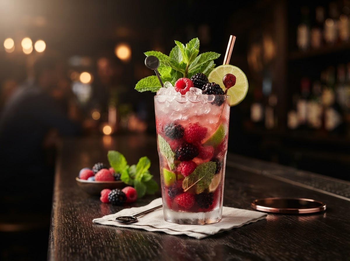 Mojito clásico de frutos rojos