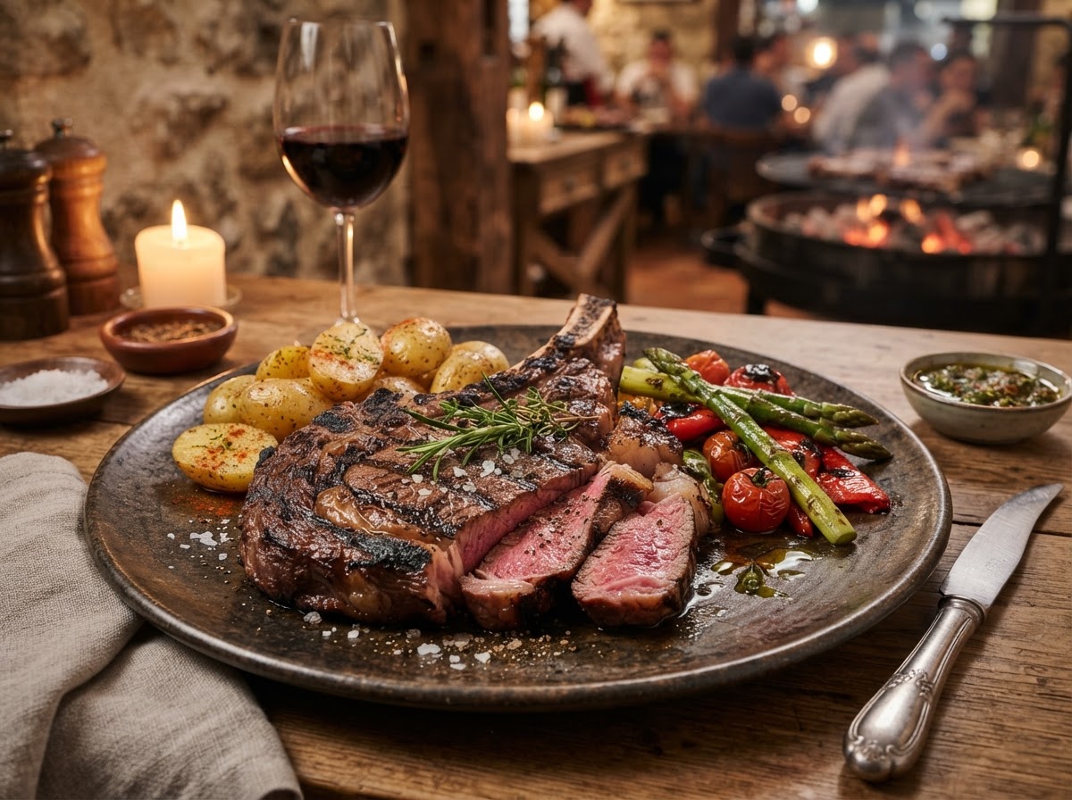 Chuletón a la brasa (guarnición a elegir)