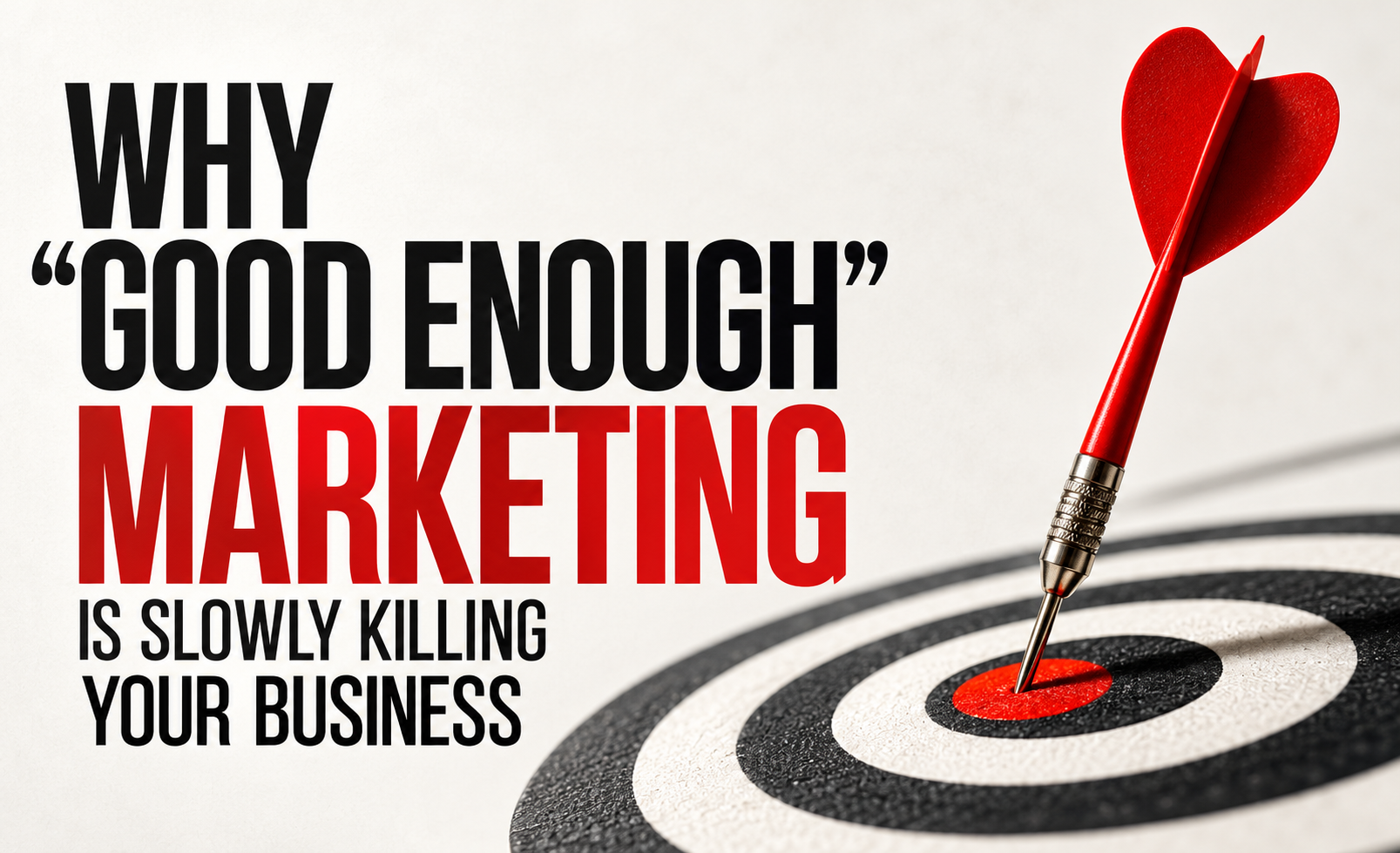 Why "Good Enough" Marketing Is Slowly Killing Your Business — Red dart hitting bullseye