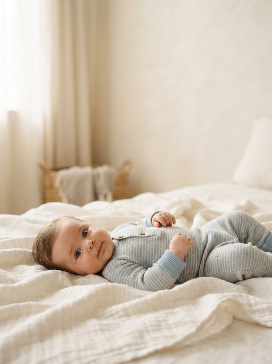Gentle blues, natural shades and everyday essentials in organic cotton.
