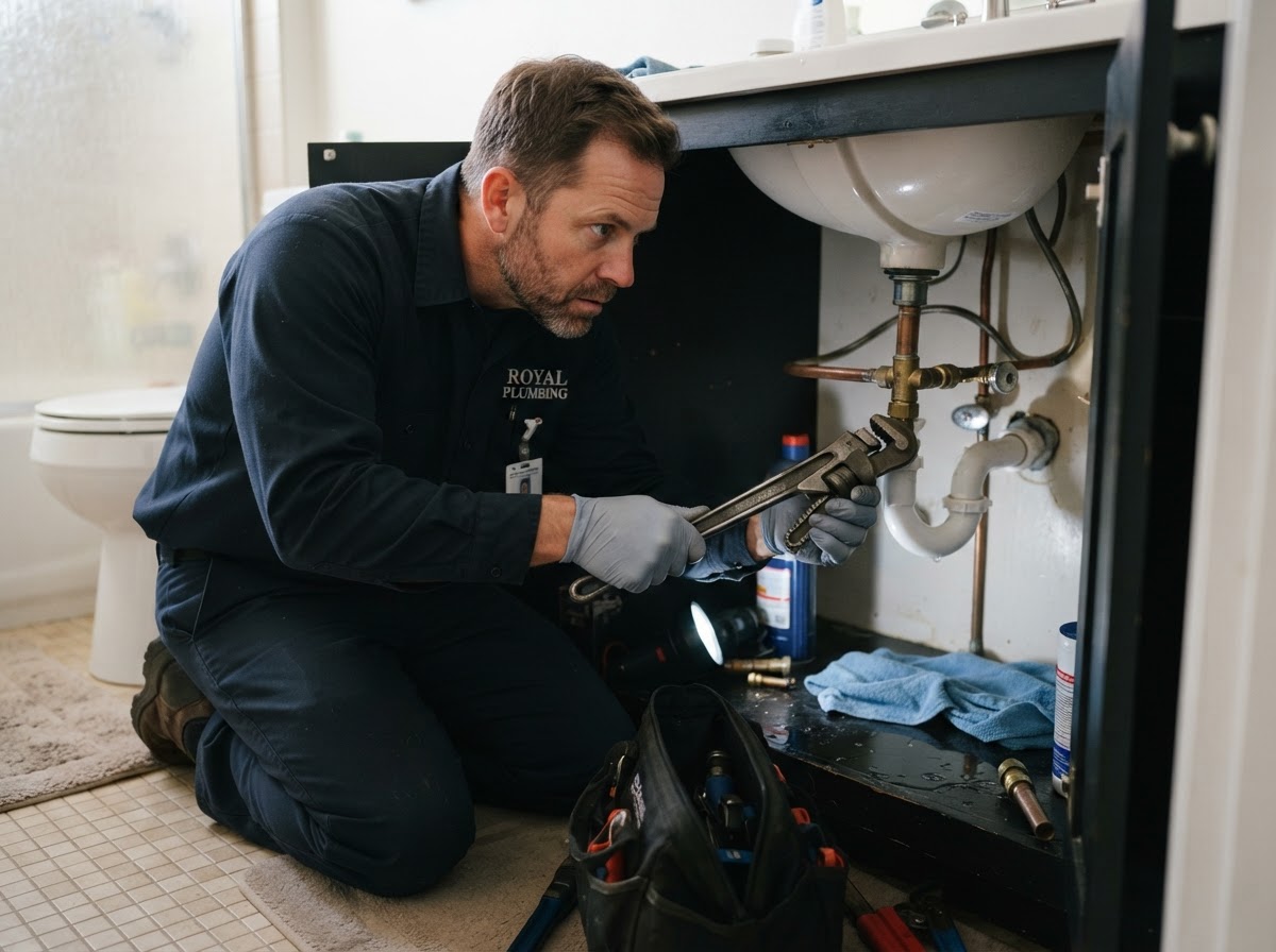 Delaware Plumbing technician at work