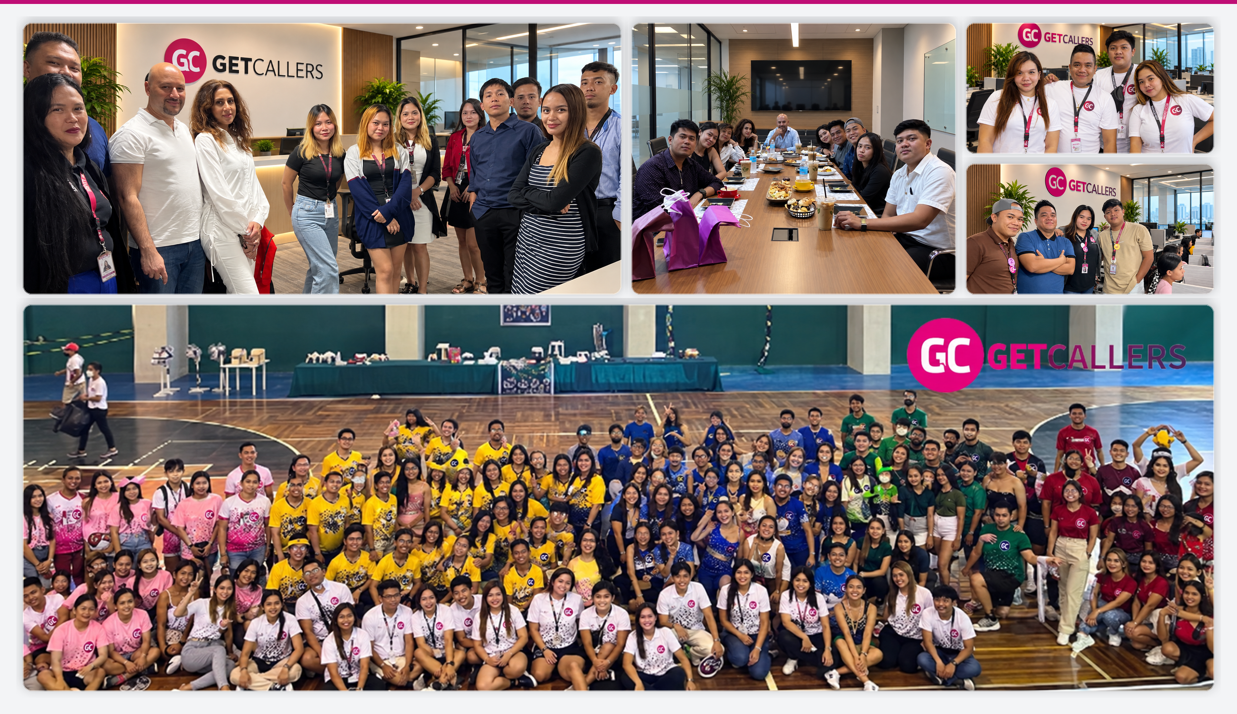 GetCallers team members, leadership, and company celebrations in our modern Philippines offices