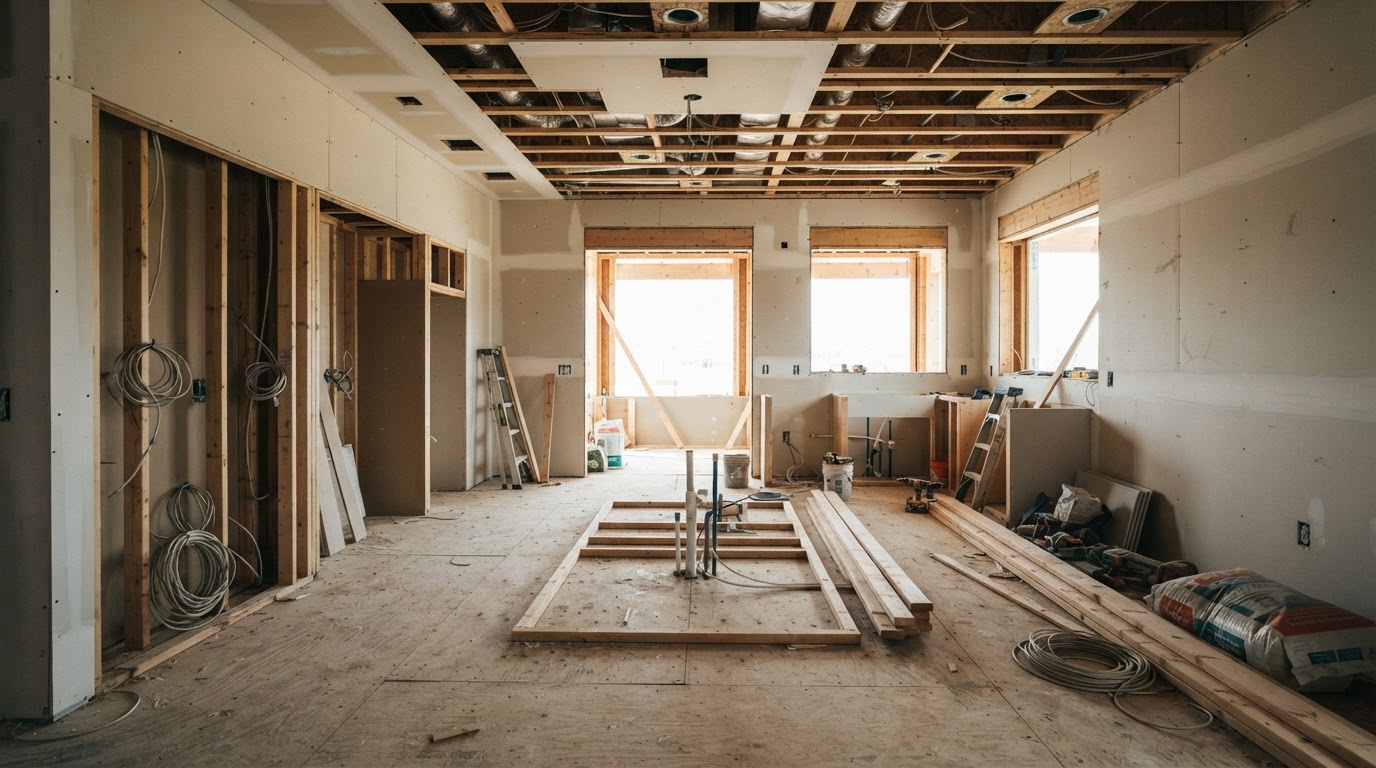 Kitchen construction phase 01 — The Blank Canvas