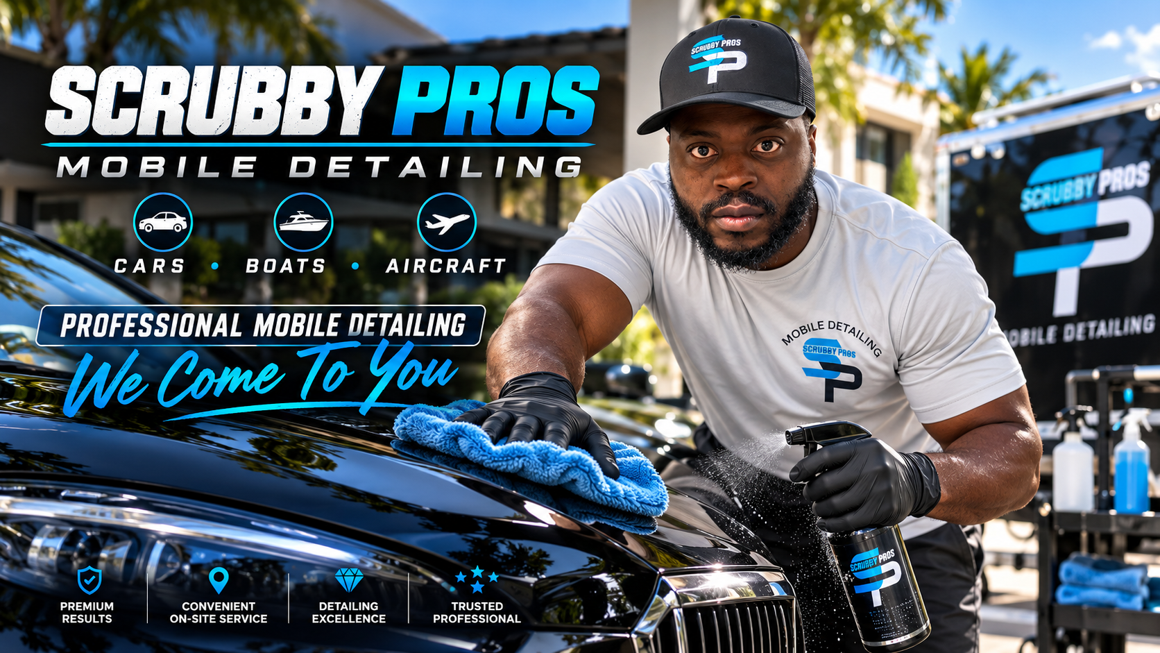 Scrubby Pros Mobile Detailing - We Come To You - Cars, Boats, Aircraft