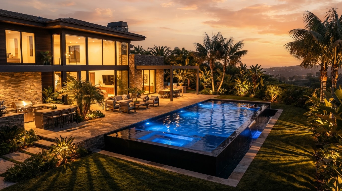 Backyard at Golden Hour